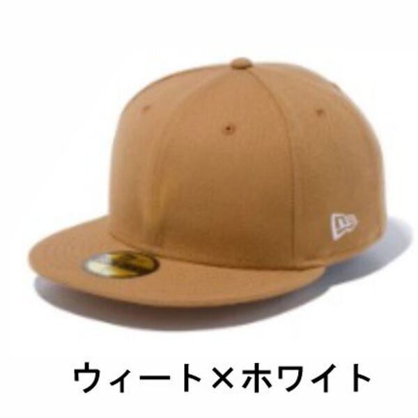 【2段（～15文字×2段）刺繍】NewEra キャップ 59FIFTY（ウィート×ホワイト）【59FIFTY】 サムネイル